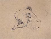 Camille Pissarro Woman keeling France oil painting artist